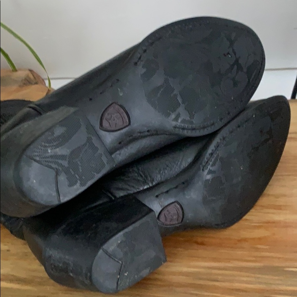 Ariat Heritage R Toe Black Cowboy Western Boots 8 - Picture 8 of 8